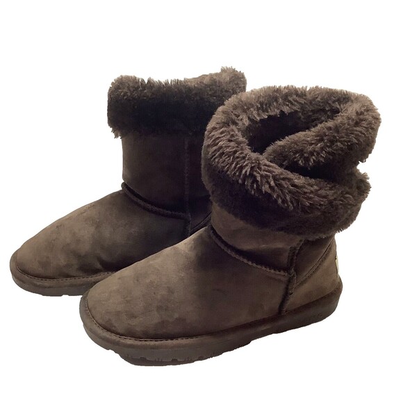 Lamo Essential Ankle Boots Size 5 Water/Stain Resistant Suede Faux Fur Cuff - Picture 1 of 4